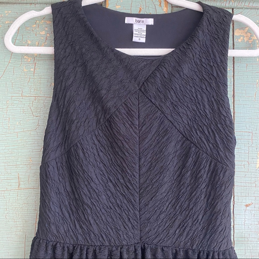 Bar III Crinkle Cocktail Fit and Flare Sleeveless Mini Dress - Picture 4 of 9